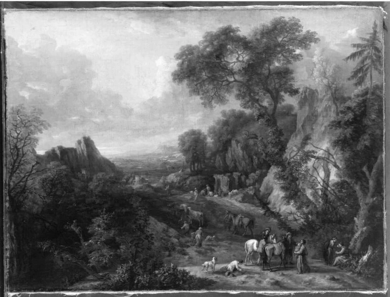 Paesaggio meridionale con contadini e pastori - Bavarian State Painting Collection